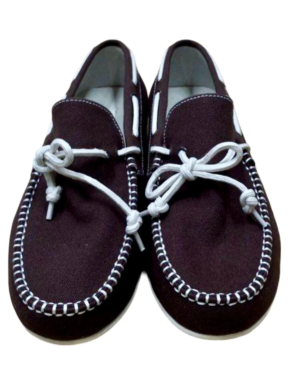 Cole Haan Grant Canvas Driver Brown White Men’s 10M